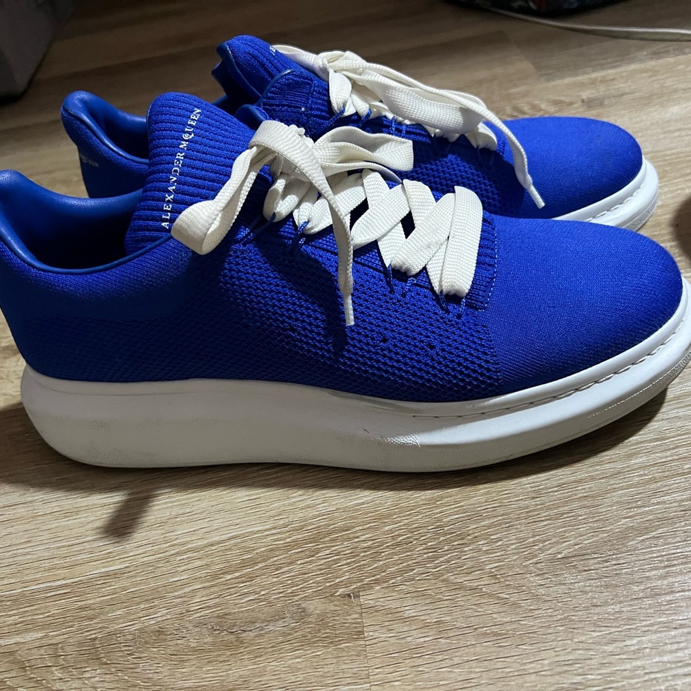 Alexander McQueen Men Sneakers Size 13 Blue with white Soles